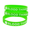Medical Alert Blood Thinner warning language Silicon Plaza bracelet Men and women adult size wristband