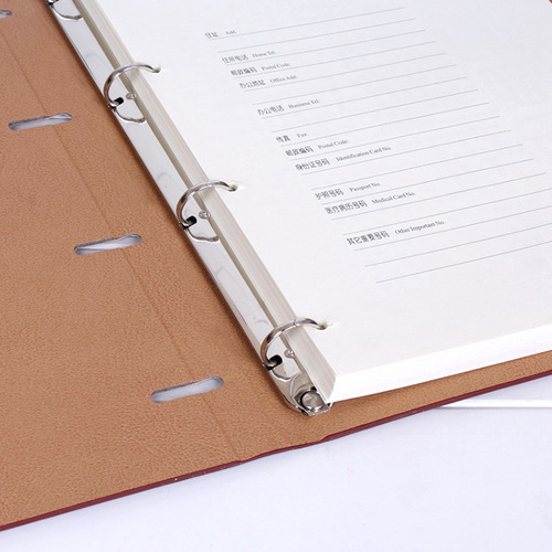 a4 note stationery account book imitation leather creative note printing logo homework notebook Italian loose-leaf notebook book