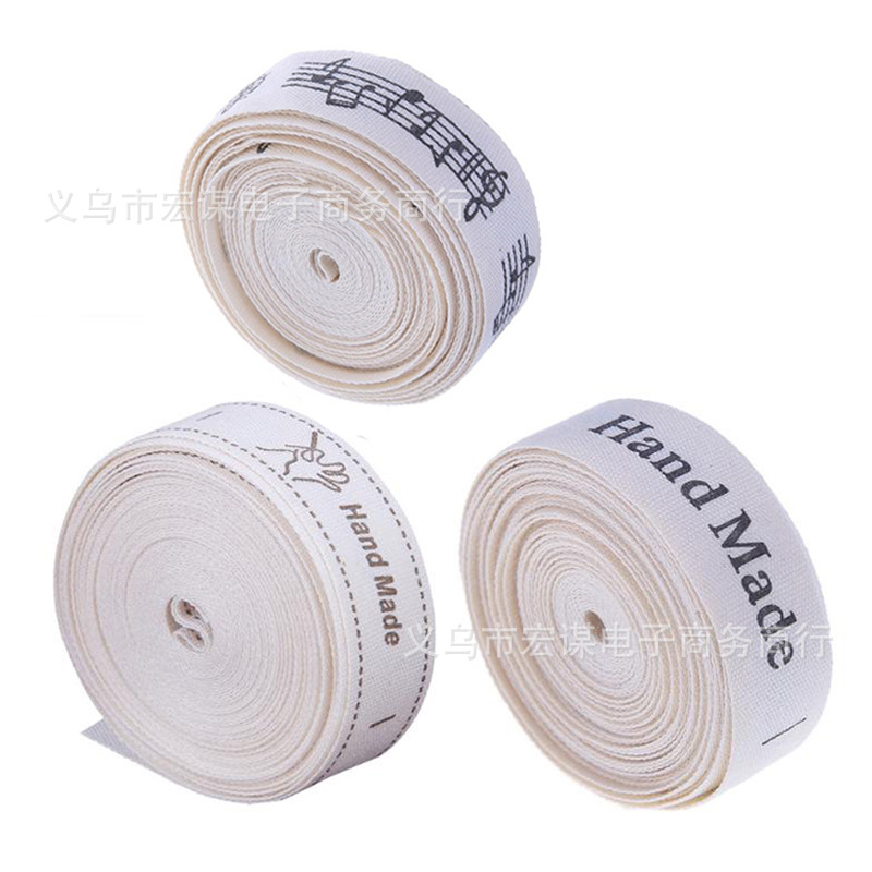 handmade棉布l缎带  音符礼品包装带 蛋糕丝带 烘焙丝带