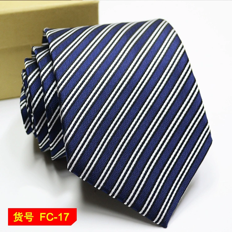 Men's tie wholesale new spot business solid color striped 8C arrow blooming tie can be added to LOG