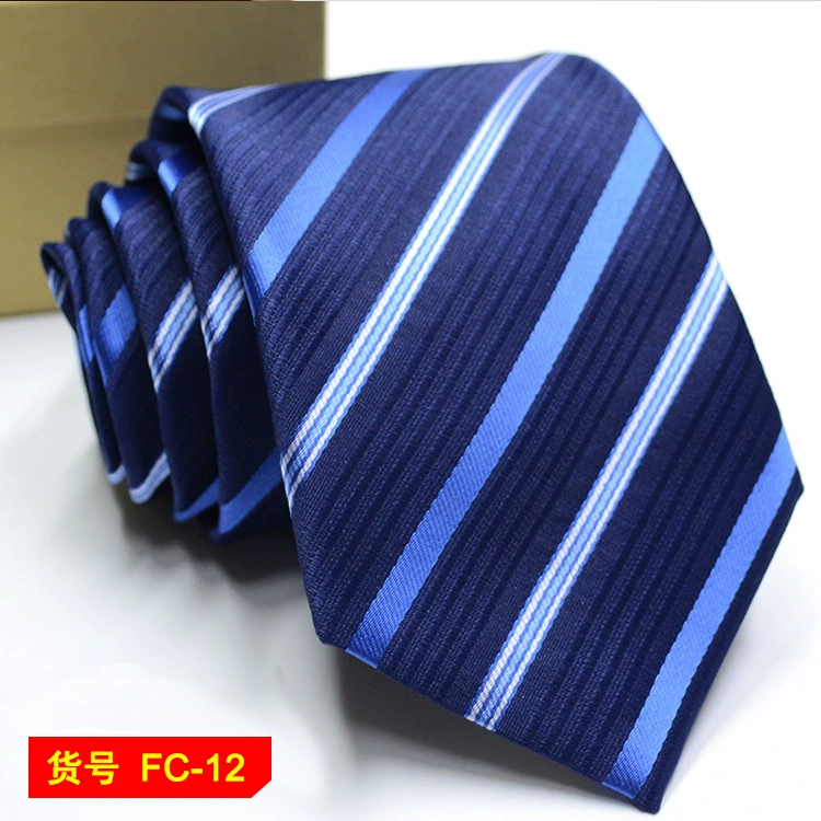 Men's tie wholesale new spot business solid color striped 8C arrow blooming tie can be added to LOG