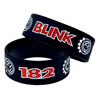 European and American new blink 182 flash band silicone bracelet 1 -inch soft hand circle sports bracelet is engraved