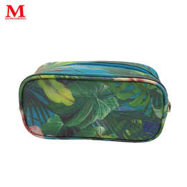 PU皮革热转印数码印满版印刷化妆洗漱收纳包简约便携手拿化妆包