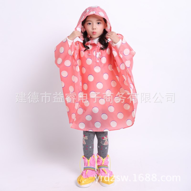 Ventas directas de fábrica nuevo japonés y coreano niños y niñas impermeable capa ligera bebé bat poncho entrega de una sola pieza