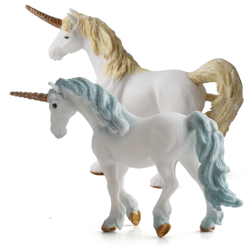 Unicornio muñeca juguete simulación mini modelo animal unicornio mito europeo leyenda Dios bestia transfronteriza exportación