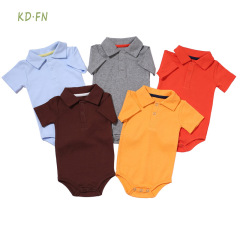 Baby clothing summer short-sleeved polo baby jumpsuit foreign trade romper baby clothes khaki newborn clothes