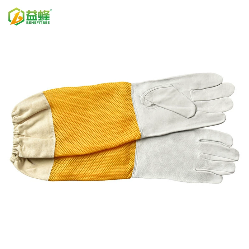 Завод прямых инструментов пчеловодства Анти-Пчел анти-жало анти-режущие Перчатки Белый Желтый Сетка защитные перчатки