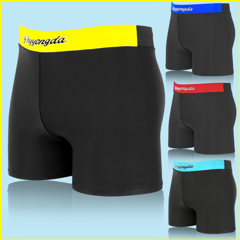 Haiyuan swimming up to 2017 new swimming trunks factory direct wide waist stitching professional printing men's boxer swimming trunks Haiyuan swimming up to 2017 new swimming trunks factory direct wide waist stitching professional printing men's boxer swimming trunks