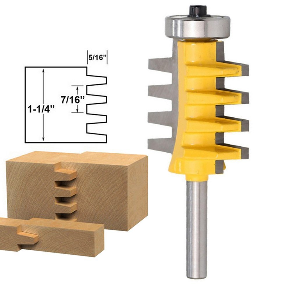 1/4柄高档锥齿榫刀拼板刀指接刀镂铣刀木工铣刀雕刻机铣刀