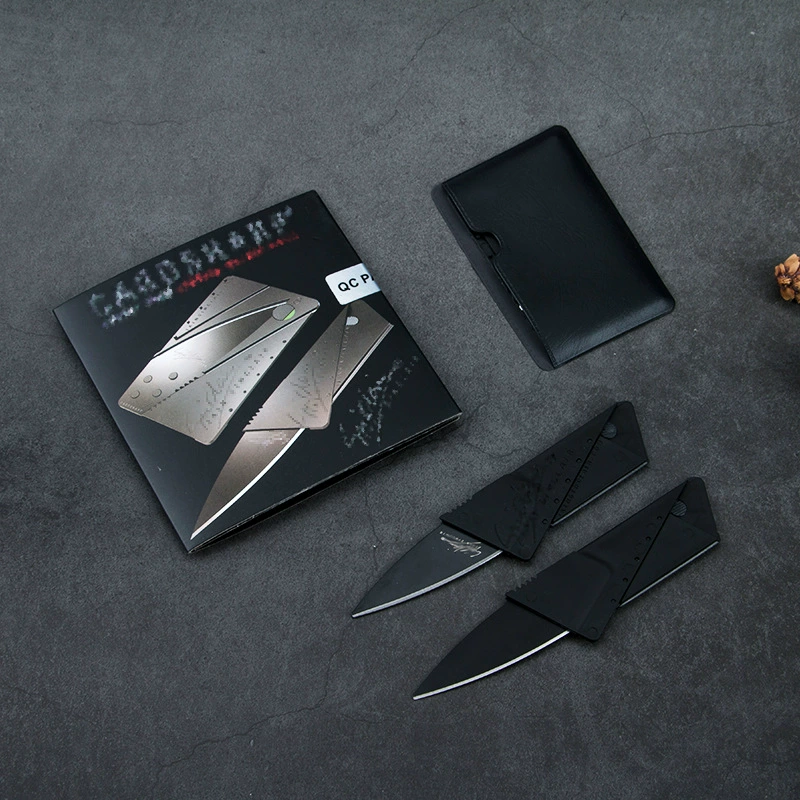 Card folding knife slim wallet-style multi-function, credit-card size, pocket folding blade
