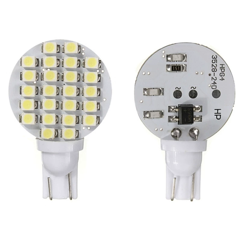 Светодиодная лампа для чтения автомобиля T10 24SMD Лампа для чтения Круглая 24SM Лампа для чтения клинья 1210/2835