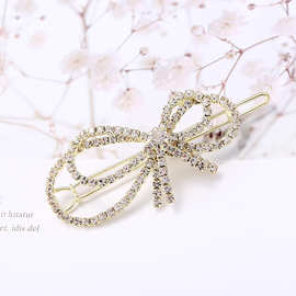 A8421新款韩版水钻发饰品 时尚领结头饰发夹发卡速卖通配饰女