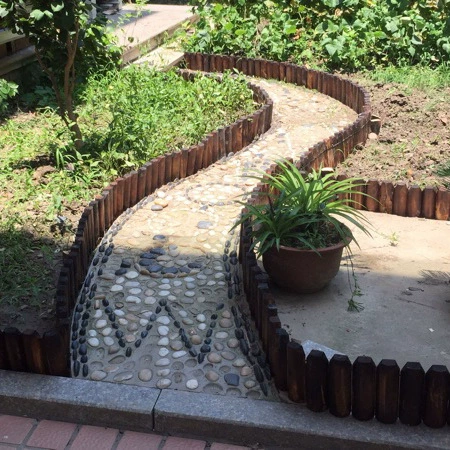 Обугленный антикоррозионный деревянный забор небольшой забор вставки забор твердая древесина открытый садоводство сад двор деревянный забор