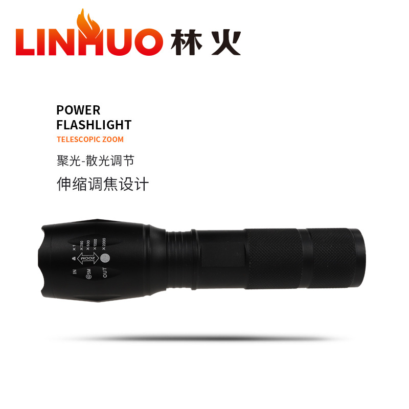 Transfronteriza nueva actualización A100-T6 fuerte luz LED linterna luz de emergencia teléfono móvil USB banco de energía de carga