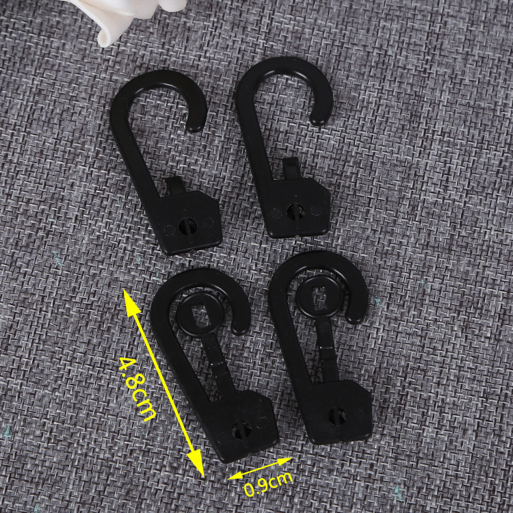 批发黑色塑料按扣挂钩 黑色问号挂钩 袜子包装勾 PP塑料挂勾