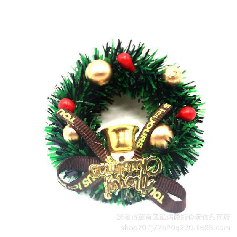 Сцена Модель Кукольный дом аксессуары дети играют в дом развивающие игрушки Рождественская атмосфера с украшением колокольчика Рождественский круг