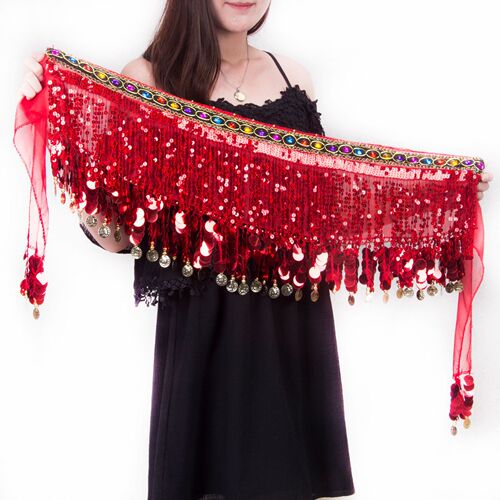 New Belly Dance Waist Chain Hip Scarf Beginner Tassel Waistband Indian Dance Performance Belt Girdle