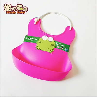 El bebé que come el babero del babero tridimensional de los niños plásticos del babero impermeable fácil limpiar