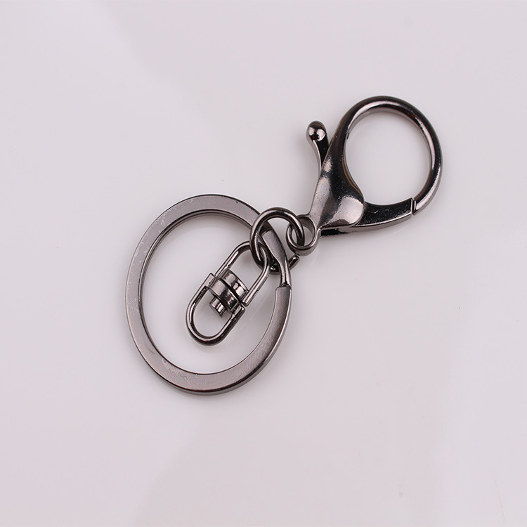 Directo de fábrica Nuevo llavero de metal DIY llavero de tres piezas de aleación de zinc broche de langosta accesorios de la joyería