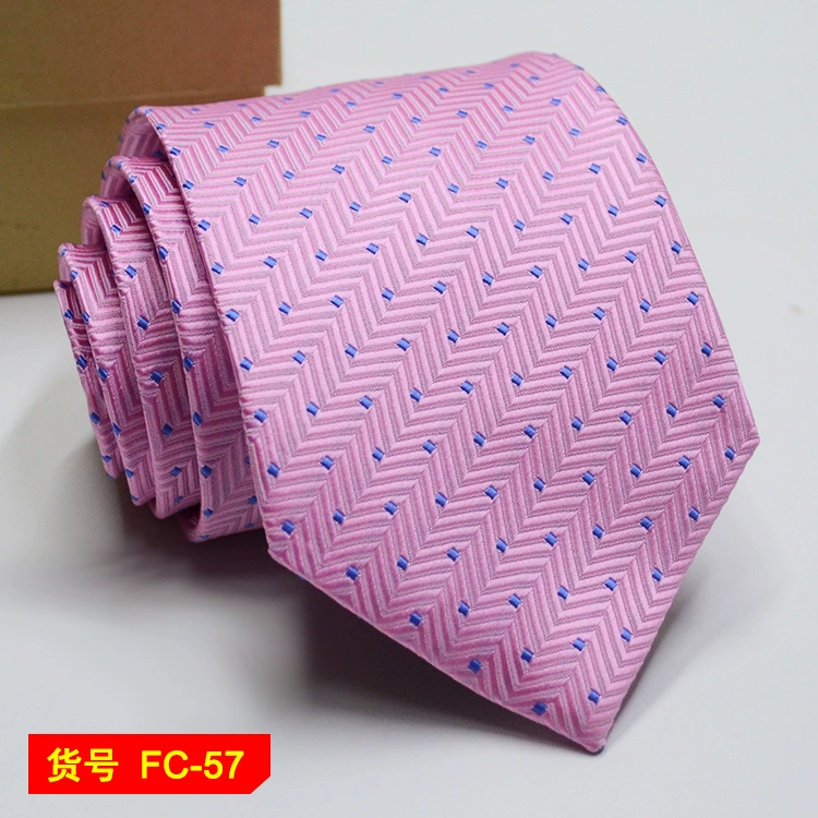 Men's tie wholesale new spot business solid color striped 8C arrow blooming tie can be added to LOG