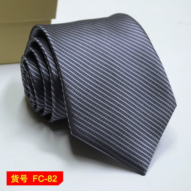 Men's tie wholesale new spot business solid color striped 8C arrow blooming tie can be added to LOG