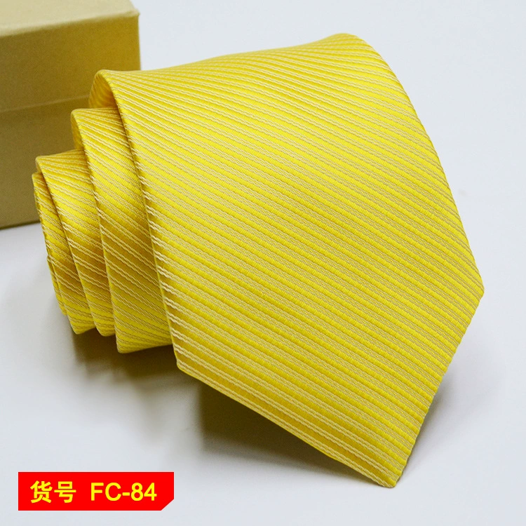 Men's tie wholesale new spot business solid color striped 8C arrow blooming tie can be added to LOG