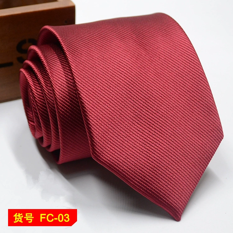 Men's tie wholesale new spot business solid color striped 8C arrow blooming tie can be added to LOG