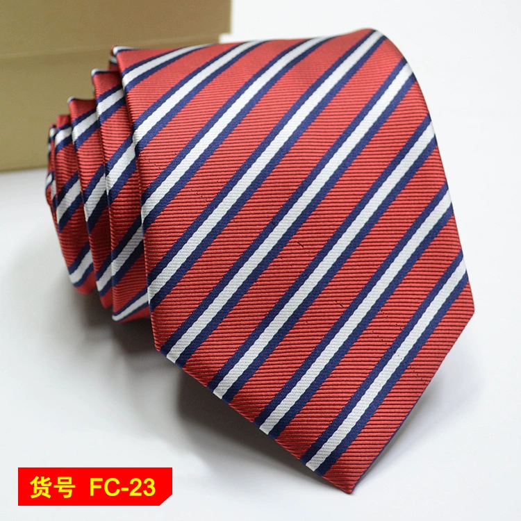 Men's tie wholesale new spot business solid color striped 8C arrow blooming tie can be added to LOG