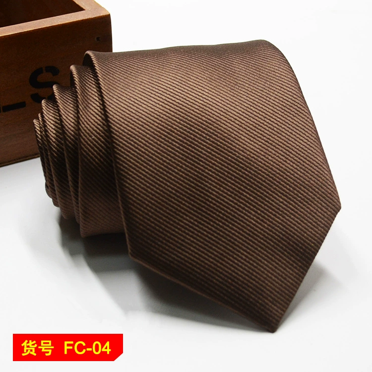 Men's tie wholesale new spot business solid color striped 8C arrow blooming tie can be added to LOG