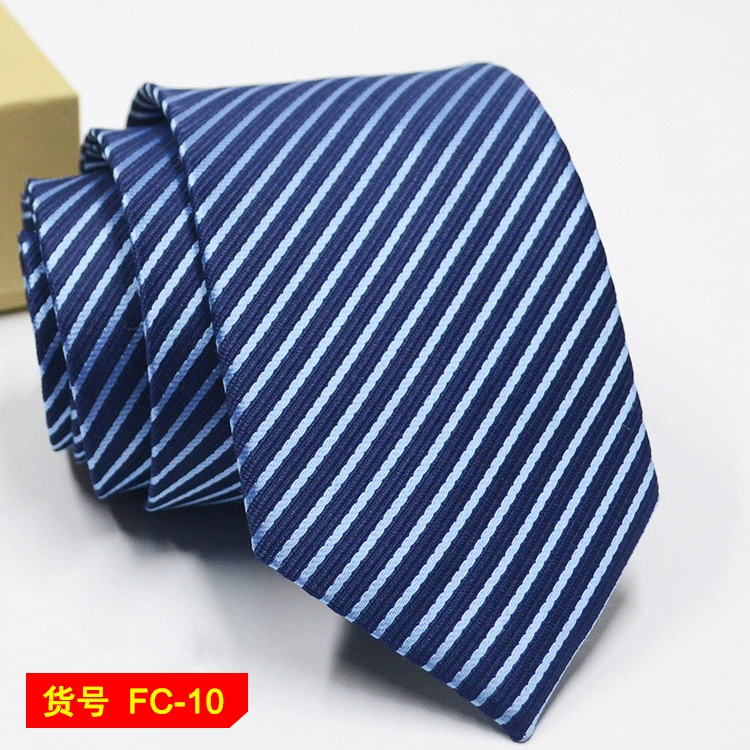 Men's tie wholesale new spot business solid color striped 8C arrow blooming tie can be added to LOG