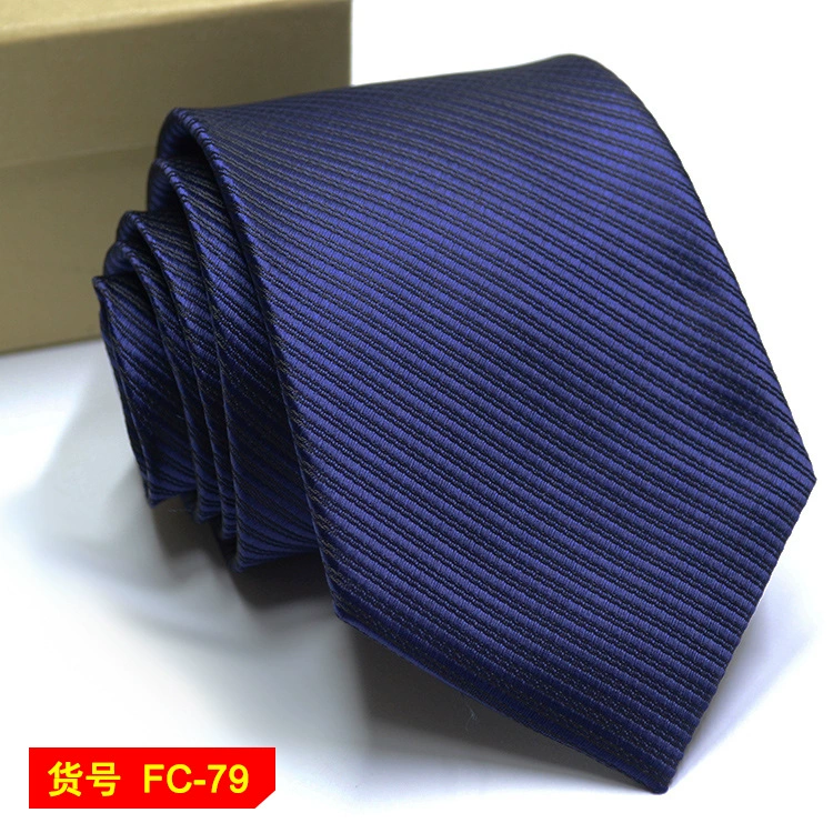 Men's tie wholesale new spot business solid color striped 8C arrow blooming tie can be added to LOG