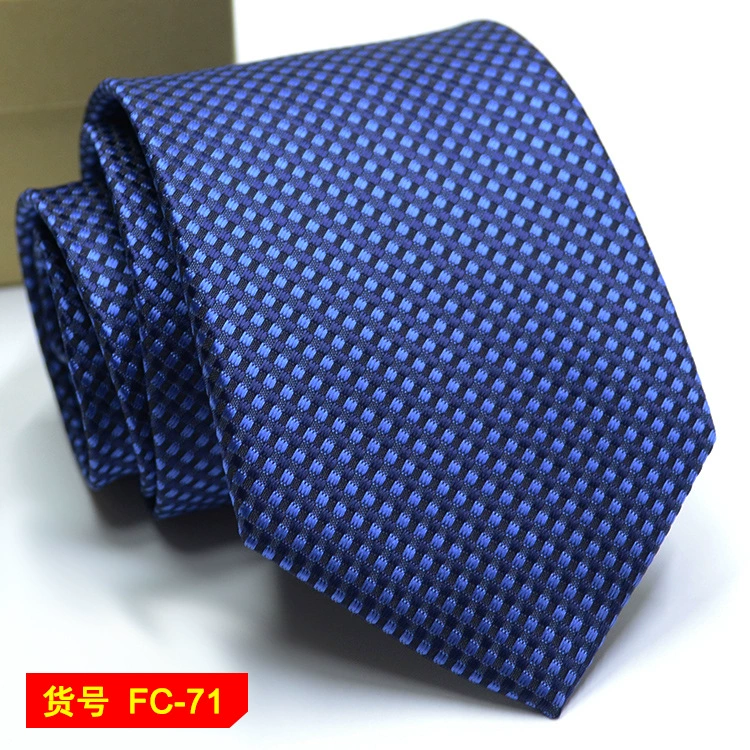 Men's tie wholesale new spot business solid color striped 8C arrow blooming tie can be added to LOG