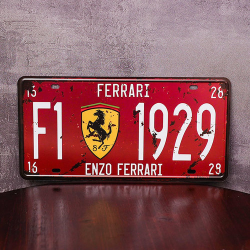 American Retro License Plate Iron Painting Decorative Item Industrial Style Bar Restaurant Home Creative Personal Wall Hangings