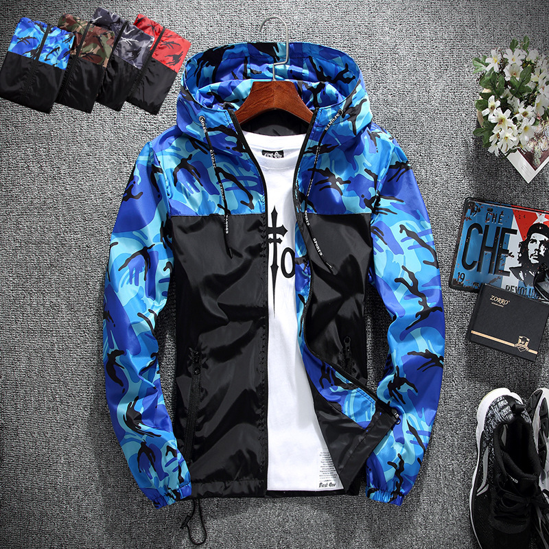 Men's Jacket Spring and Autumn New Arrival Men's Casual Couple's Outdoor Camouflage Jacket Korean Style Slim-fit Outerwear Gown Trendy