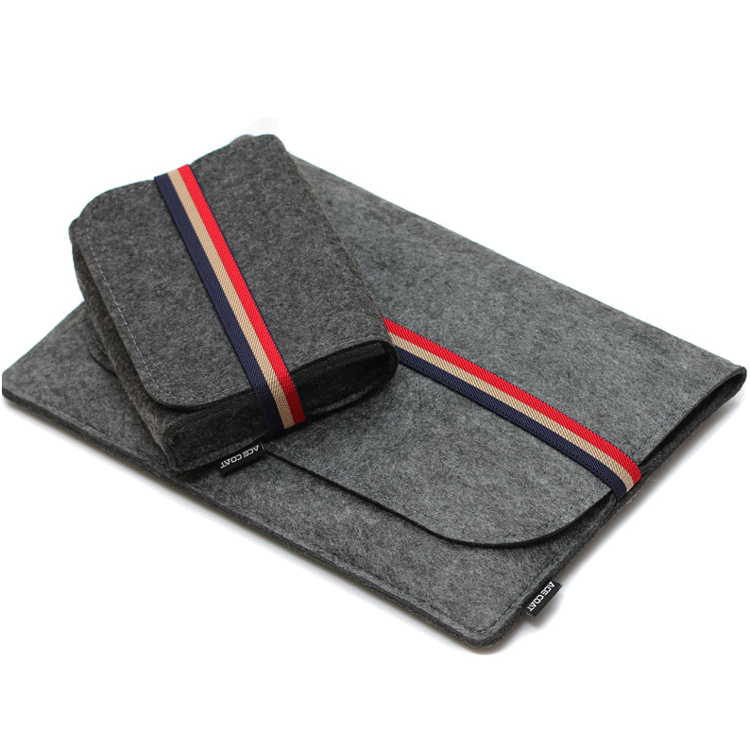 재고 공급 패션 간단한 펠트 컴퓨터 가방 한국 스타일 라이트 럭셔리 펠트 보호 케이스 도매 인쇄 가능한 로고