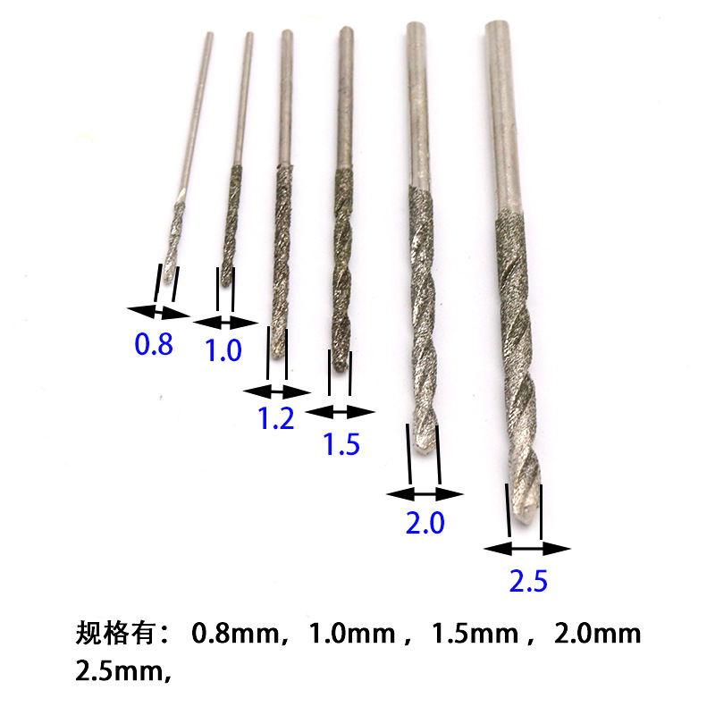 diamante torcido taladro jade cera de miel cristal ámbar perforación aguja de taladro de diamante herramienta de broca