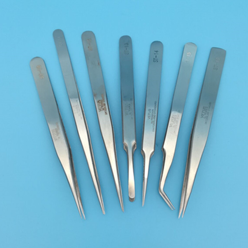 镊子精细优质不锈钢镊子 尖头弯头TS不锈钢系列 TS-11 12 15