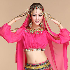 Belly dance clothing spring and summer tops belly dance suit performance clothing tops Indian dance practice clothing tops lantern long sleeves