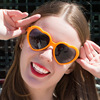 Glasses heart-shaped, fashionable sunglasses solar-powered, wholesale, Birthday gift