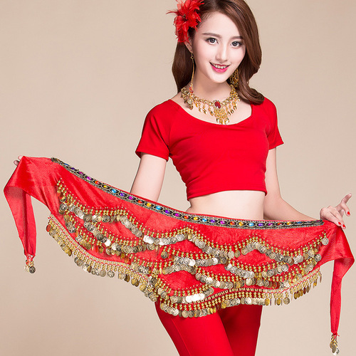 Neon clothes, belly dance Nile waist chain, Indian dance performance waist chain, fitness waist chain, colorful diamond practice performance waist chain