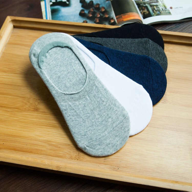 Spring and Summer Solid Color Boat Socks, Men's Shallow Non-Slip Silicone Invisible Socks, Men's Cotton Casual Short Socks Spring and Summer Solid Color Boat Socks, Men's Shallow Non-Slip Silicone Invisible Socks, Men's Cotton Casual Short Socks