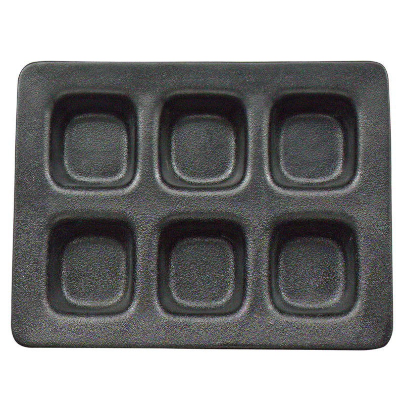 Rectangular de cerámica 6 celosía plato pequeño placa