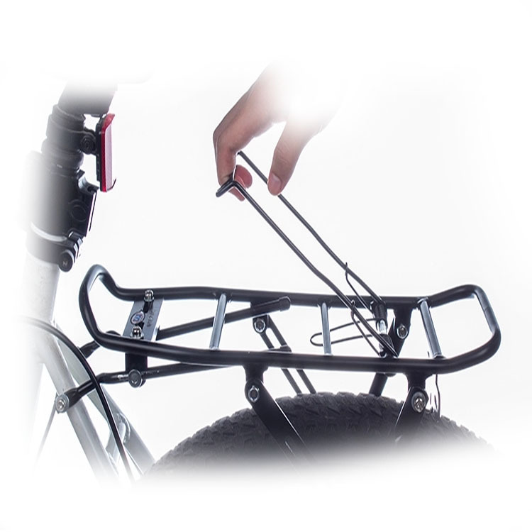Aleación de aluminio estante trasero de la bicicleta percha trasera bicicleta portaequipajes freno de disco V freno se puede utilizar ajustable
