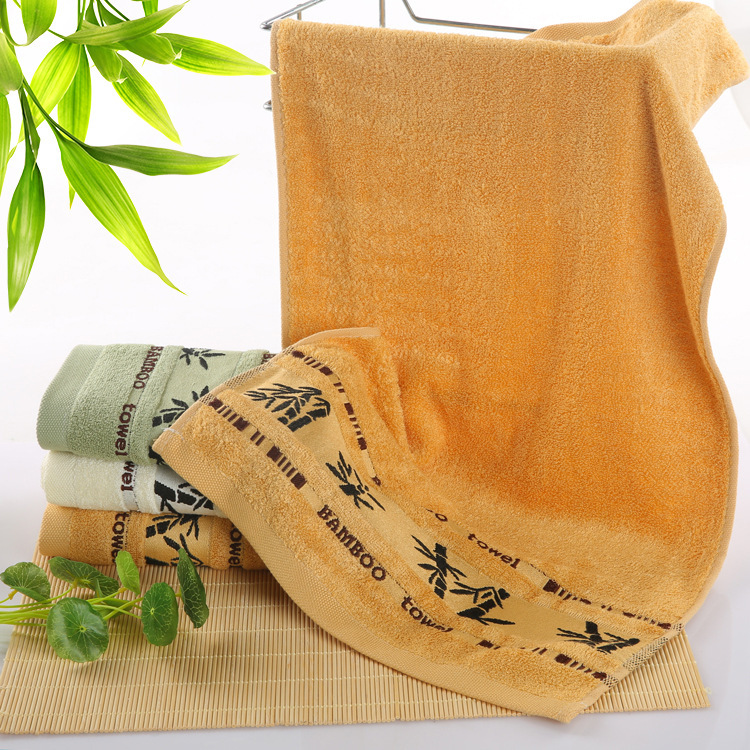 Bamboo Fiber Towel Thickeneded Wholesale Face Towel Gift Labor Protection Gift Towel Bamboo Charcoal Fiber Logo
