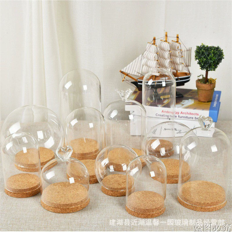 Трансграничный вечный цветок пылезащитный чехол из глины и шерсти войлок ручной работы Слепая Коробка для хранения DIY заглушка сушеный цветок стеклянная крышка