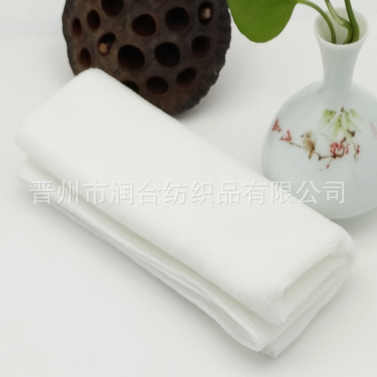 Small towel weft woven pure white napkin wet towel small square towel disposable white towel bath white towel
