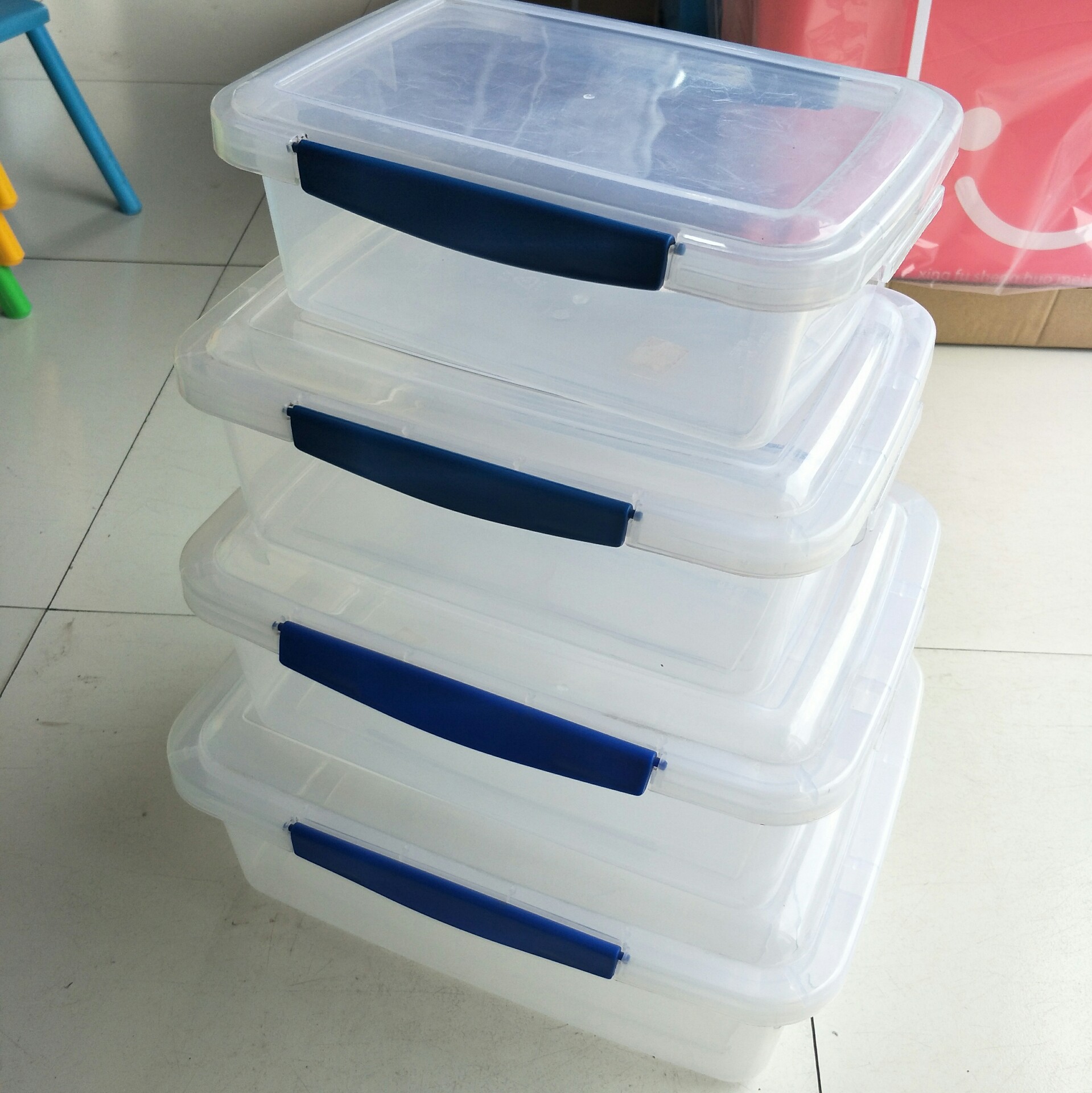 厂家批发透明盒便当盒长方形酒店密封塑料保鲜盒酒店厨房保鲜盒