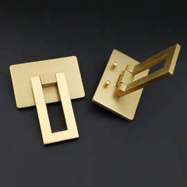 2025实心全铜简约中式铜实木柜门抽屉橱柜家具铜拉手方形加厚把手