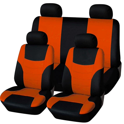 Universal Car Seat Covers for Foreign Trade, Giant Style, Cross-Border Temu Amazon Mercado Libre Mexico Russia Europe and America (Universal seat cover) - orange-9-piece-set-complete-set-of-five-seats
