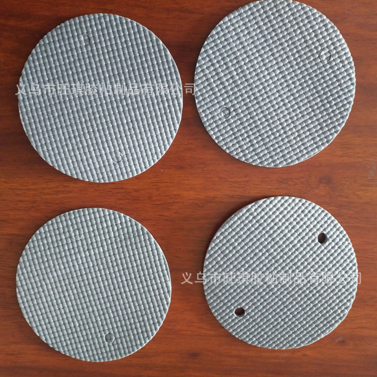 厂家直销黑色防火EVA脚垫 圆形防滑自粘EVA脚垫 双面胶背胶EVA垫